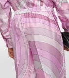 Pucci Iride silk twill straight pants