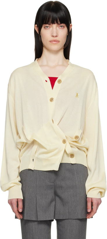 Photo: OPEN YY Yellow Twisted Placket Cardigan