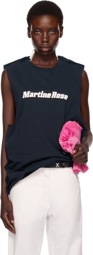 Photo: Martine Rose SSENSE Exclusive Navy Double Vest Tank Top