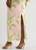 Bernadette Norma Floral-print Linen Maxi Skirt Beige