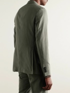 Caruso - Aida Silk and Linen-Blend Suit Jacket - Green