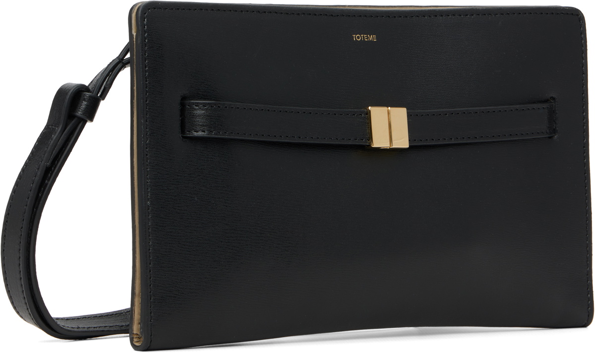 TOTEME Black Belted Leather Crossbody Bag