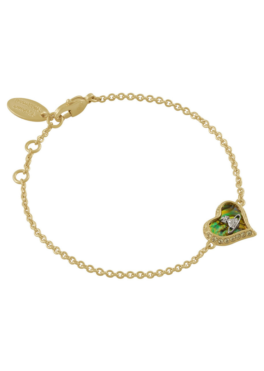 Vivienne Westwood Petra Heart Crystal-embellished Bracelet - Green - One Size
