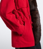 Prada Shearling-trimmed technical parka