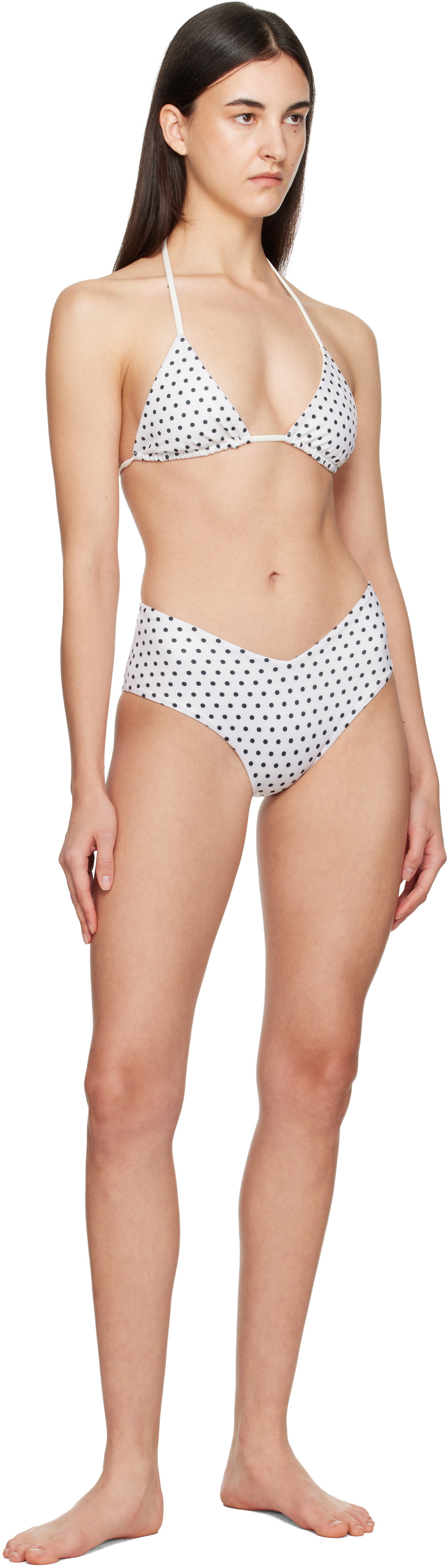Belle Anna White & Black Raw Bikini Bottom