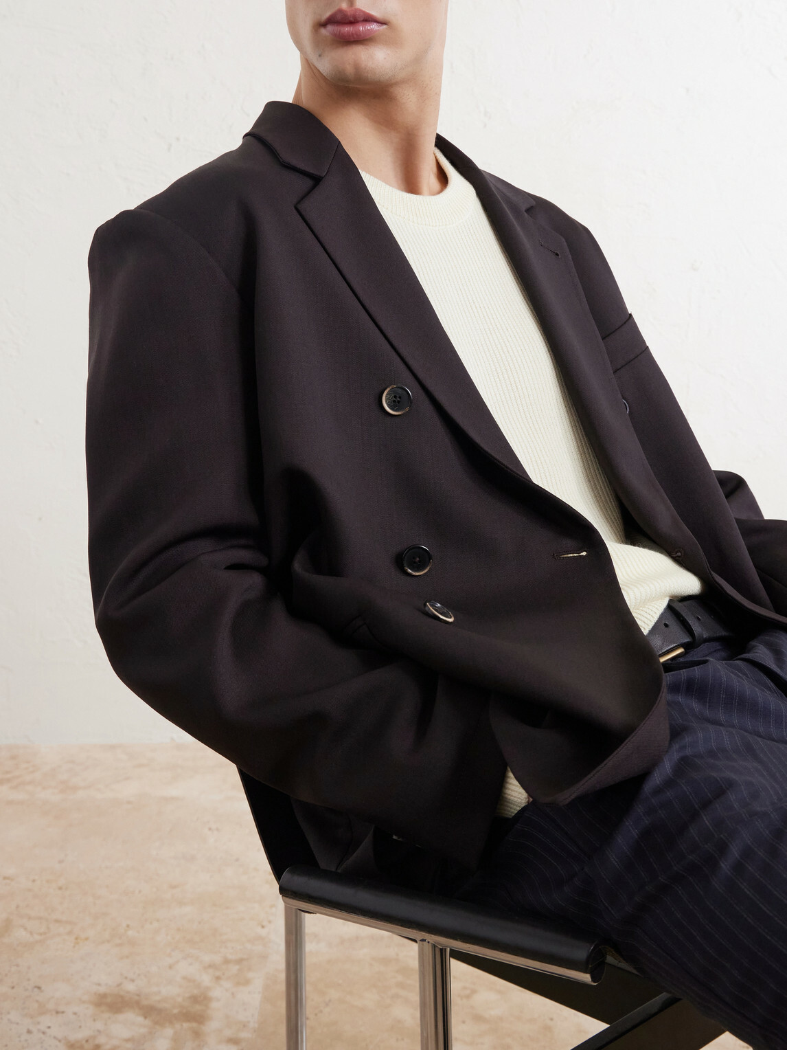 Barena - Double-Breasted Virgin Wool-Gabardine Blazer - Brown