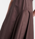 Alémais Puff-sleeve cotton maxi dress