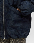 Ganni Botanical Jacquard Bomber Jacket Blue Bomber Jackets