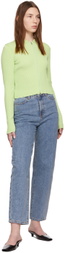 AMOMENTO Green Zip Cardigan
