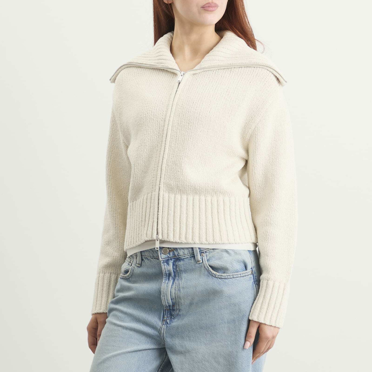 Samsøe Samsøe Women's Sajasmin Zip Up Jacket in Bone White