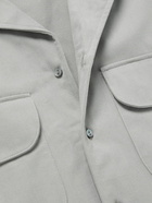 Stòffa - Camp-Collar Cotton-Twill Shirt - Gray