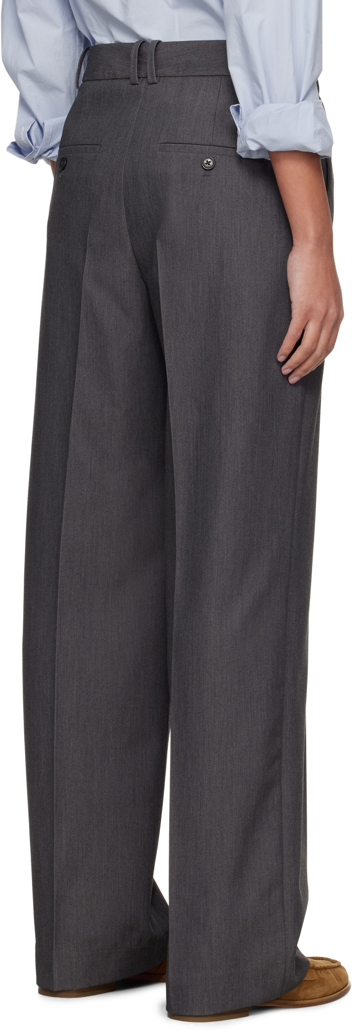 Dunst Gray Straight Trousers