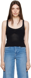 FRAME Black Scoop Neck Tank Top