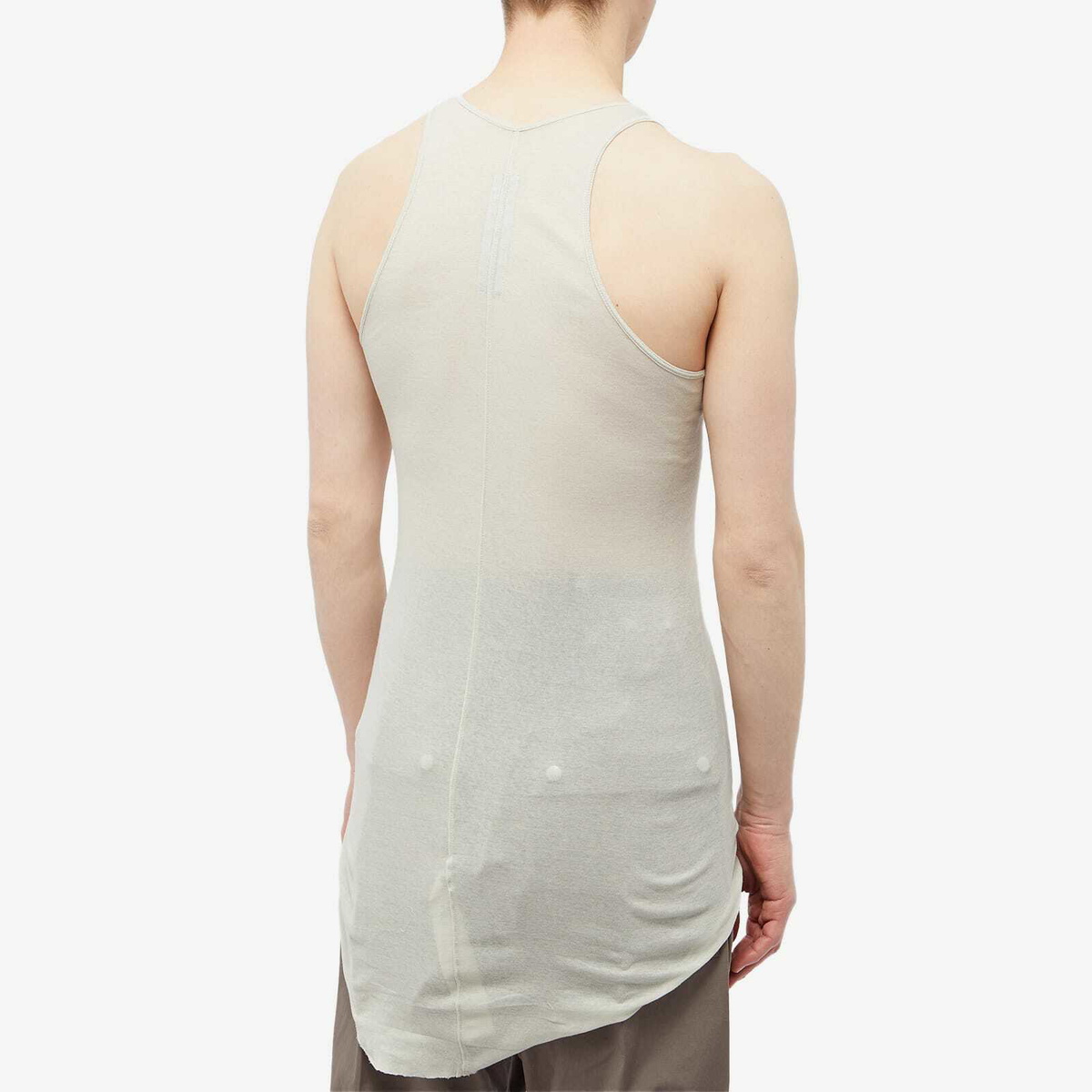 Rick Owens Men's Basic Rib Tank in Pearl Rick Owens