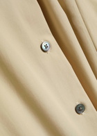 Tory Burch Belted Stretch Cotton-poplin Midi Shirt Dress Sand
