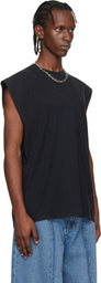 VETEMENTS Black Cross Logo Sleeveless Top