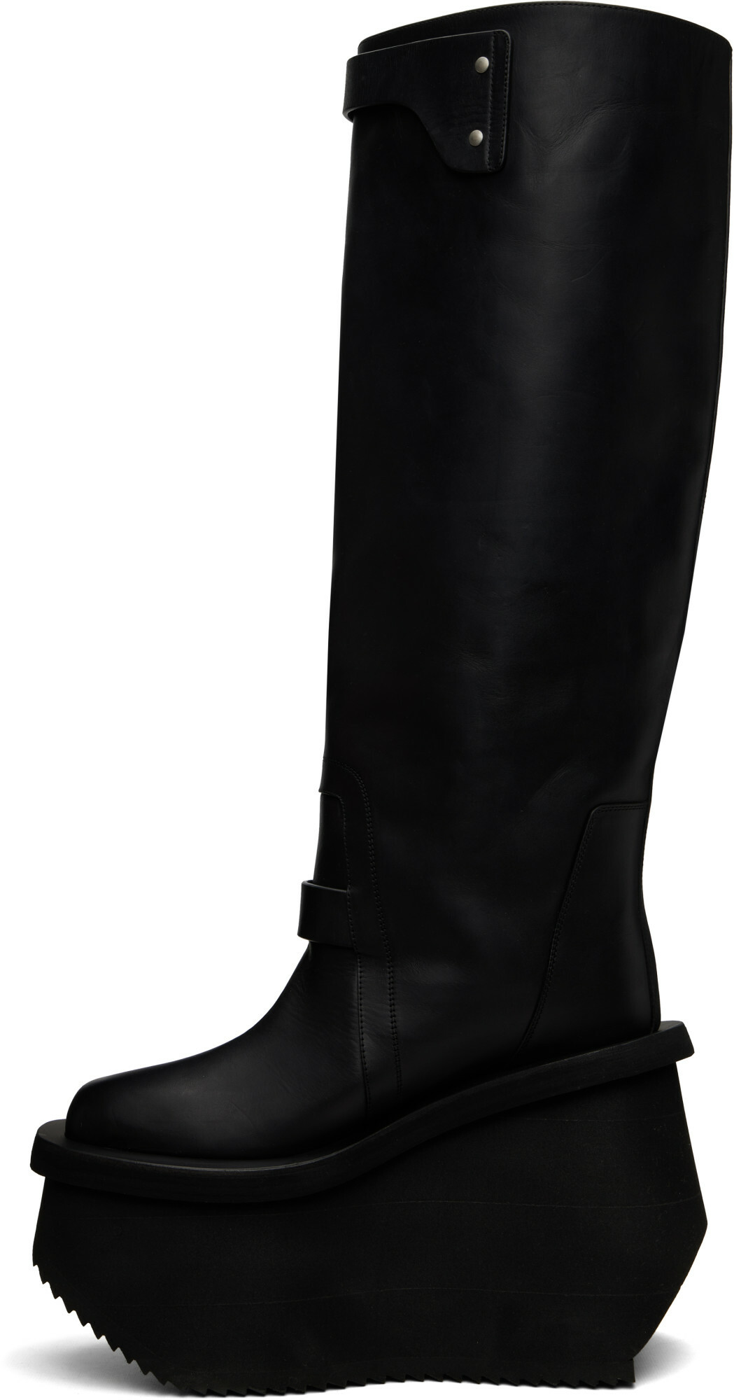 Rick Owens Black Tower Naska Factory Knee Boots