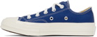 COMME des GARÇONS PLAY Blue Converse Edition Half Heart Chuck 70 Low Sneakers