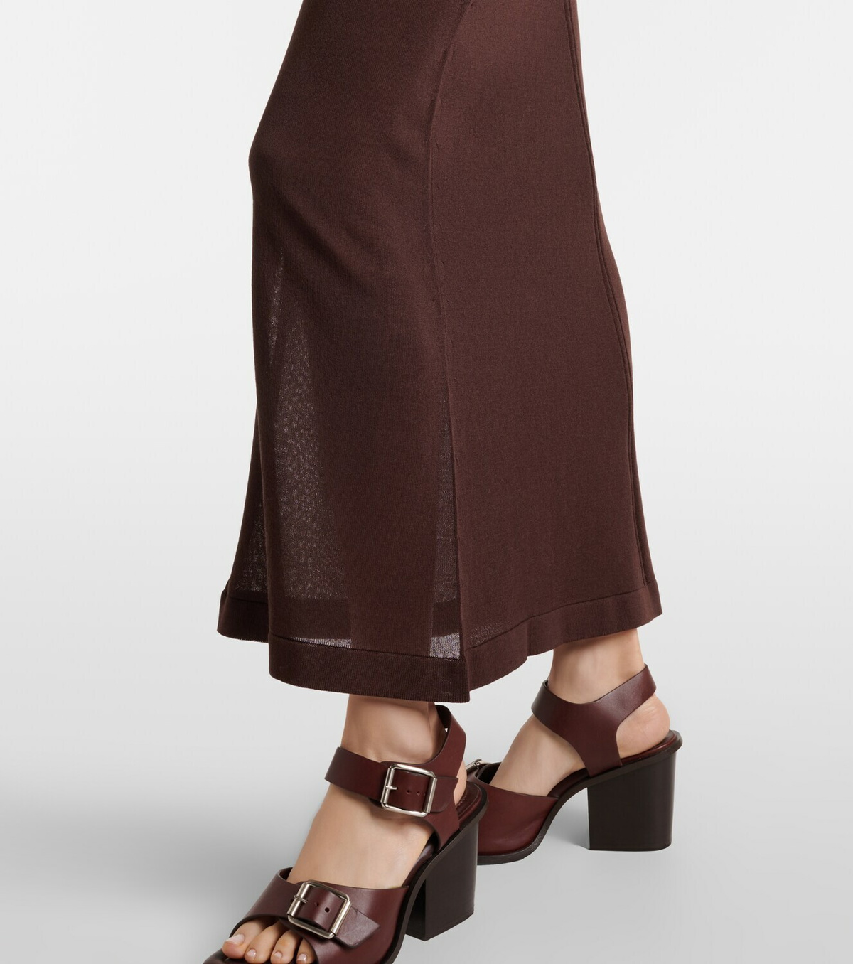 Lemaire Semi-sheer crêpe maxi dress