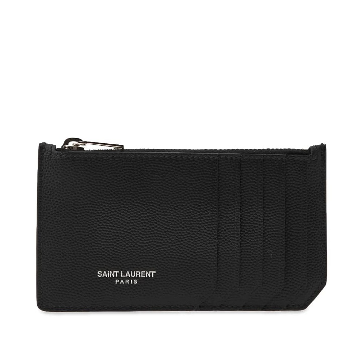 Photo: Saint Laurent Smooth Leather Zip Card Holder