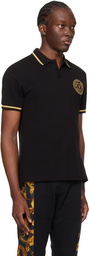 Versace Jeans Couture Black V-Emblem Polo