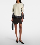Coperni Pinstripe wrap skirt