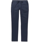 Loro Piana - Slim-Fit Stretch Linen and Cotton-Blend Drawstring Trousers - Blue