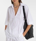 Loulou de Saison Sofi tie-neck cotton poplin top