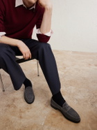 John Lobb - Lopez Suede Penny Loafers - Gray