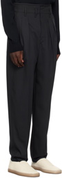 LEMAIRE Black Pleated Trousers