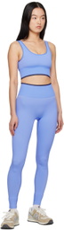 Outdoor Voices Blue Seamless Longline Bra