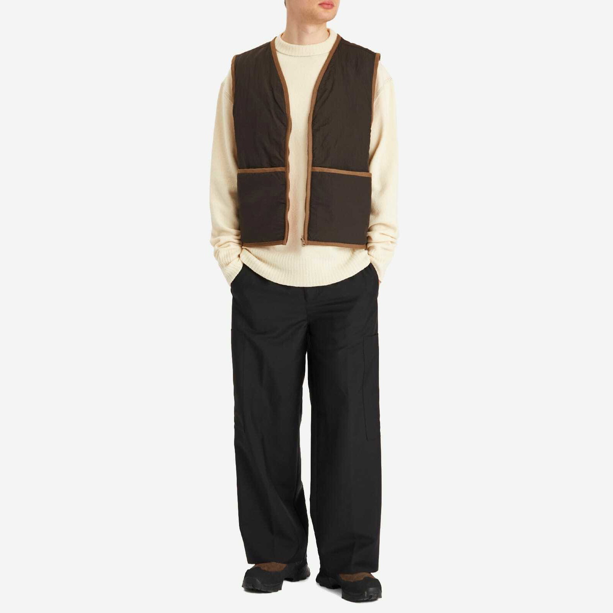 Merely Made Men's Reversible Vest in Brown