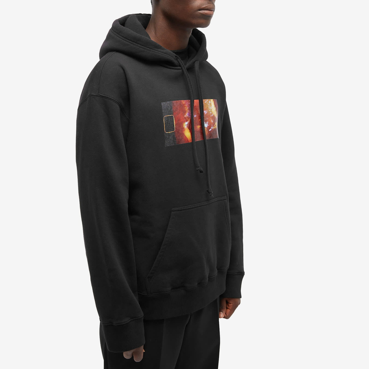 MM6 Maison Margiela Men's Graphic Back Print Hoody in Black