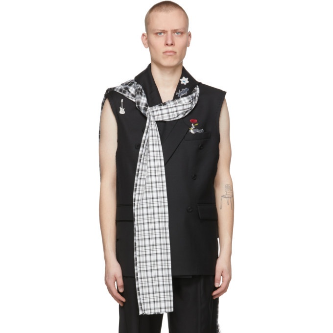 Photo: C2H4 Black My Own Private Planet Alternate Scarf Variant Tailored Vest