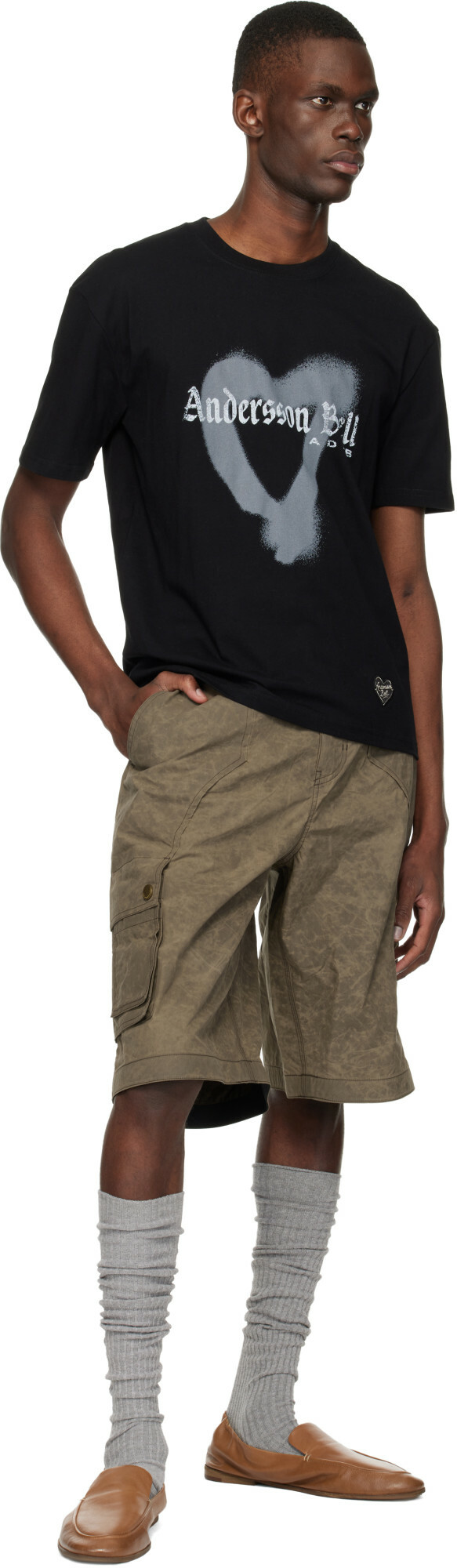 Andersson Bell Black Essential Heart T-shirt