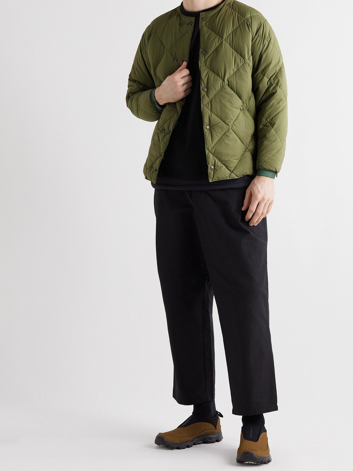 Comfy Outdoor Garment - Quilted Padded Shell Down Jacket - Green