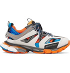 Balenciaga - Track Leather, Mesh and Rubber Sneakers - Orange