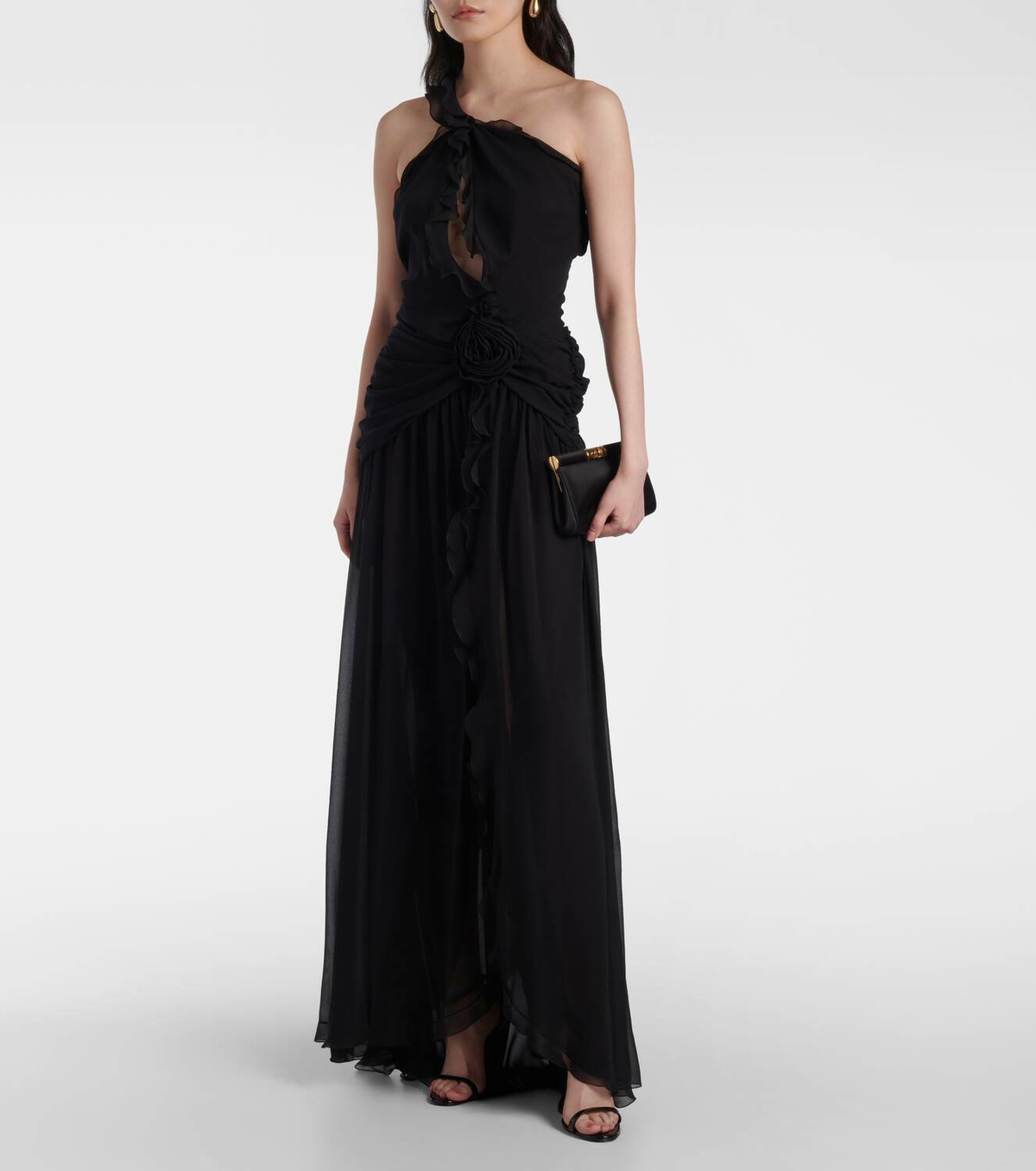 slip silk dresses SilkSilky 100% Mulberry Silk Spaghetti Strap Deep V Neck Midi Dress with V-Back Design, Brown / XL