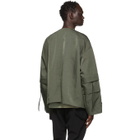 JERIH Khaki No Collar Jacket