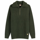 Armor-Lux Men's Half Zip Rib Knit Jumper in Chimera