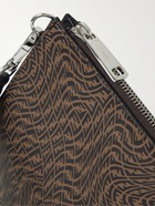 Fendi - Logo-Print Textured-Leather Pouch