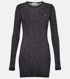 Miu Miu Logo cotton jersey minidress