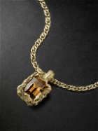 HEALERS FINE JEWELRY - Cognac Recycled Gold Citrine Pendant Necklace