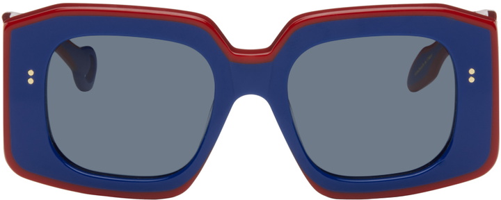 Photo: JW Anderson SSENSE Exclusive Blue & Red Bumper Sunglasses