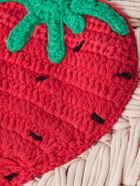 JW Anderson - Strawberry Logo-Detailed Appliquéd Organic Cotton Tote Bag