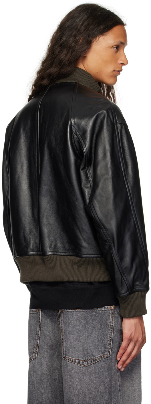 AFTER PRAY Black A-1 Leather Jacket