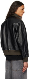 AFTER PRAY Black A-1 Leather Jacket