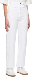 KHAITE White 'The Shalbi' Jeans