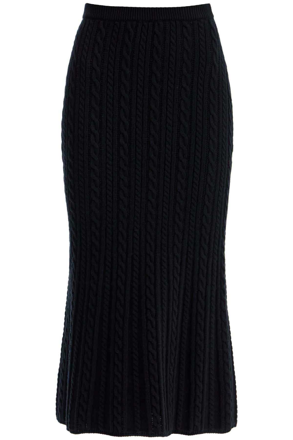 ALESSANDRA RICH - Polka Dot Silk Pleated Midi Skirt