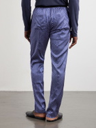 TOM FORD - Printed Silk-Blend Satin Pyjama Trousers - Purple